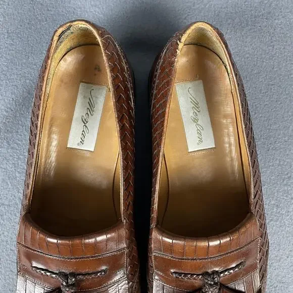 Mezlan Alicante Shoes Mens Size 11.5 W Brown Leather Tassel Loafers Dress Brogue - Picture 6 of 16